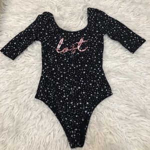 Black and pink leotard